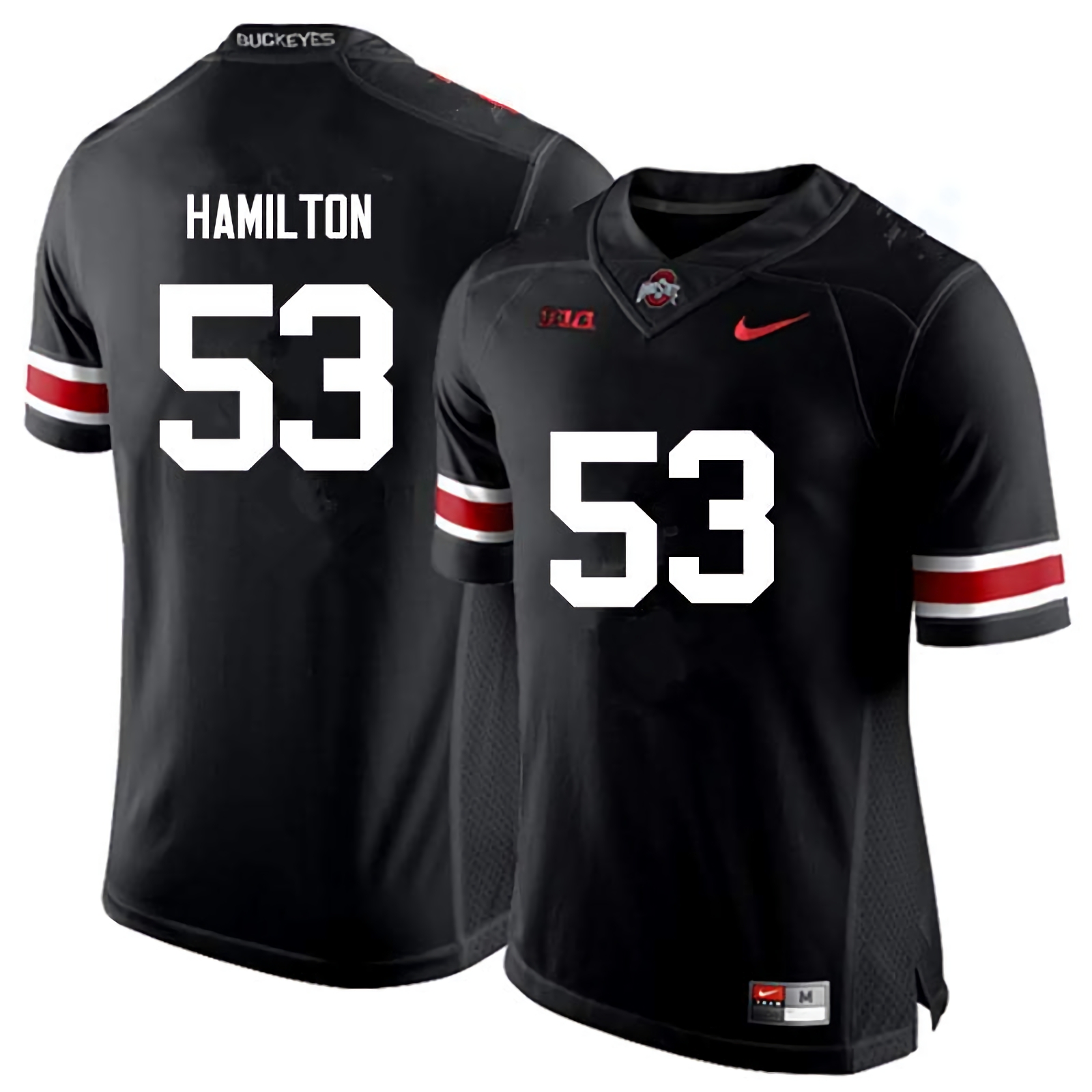 Davon Hamilton Ohio State Buckeyes Men's NCAA #53 Nike Black College Stitched Football Jersey BFY5656PD